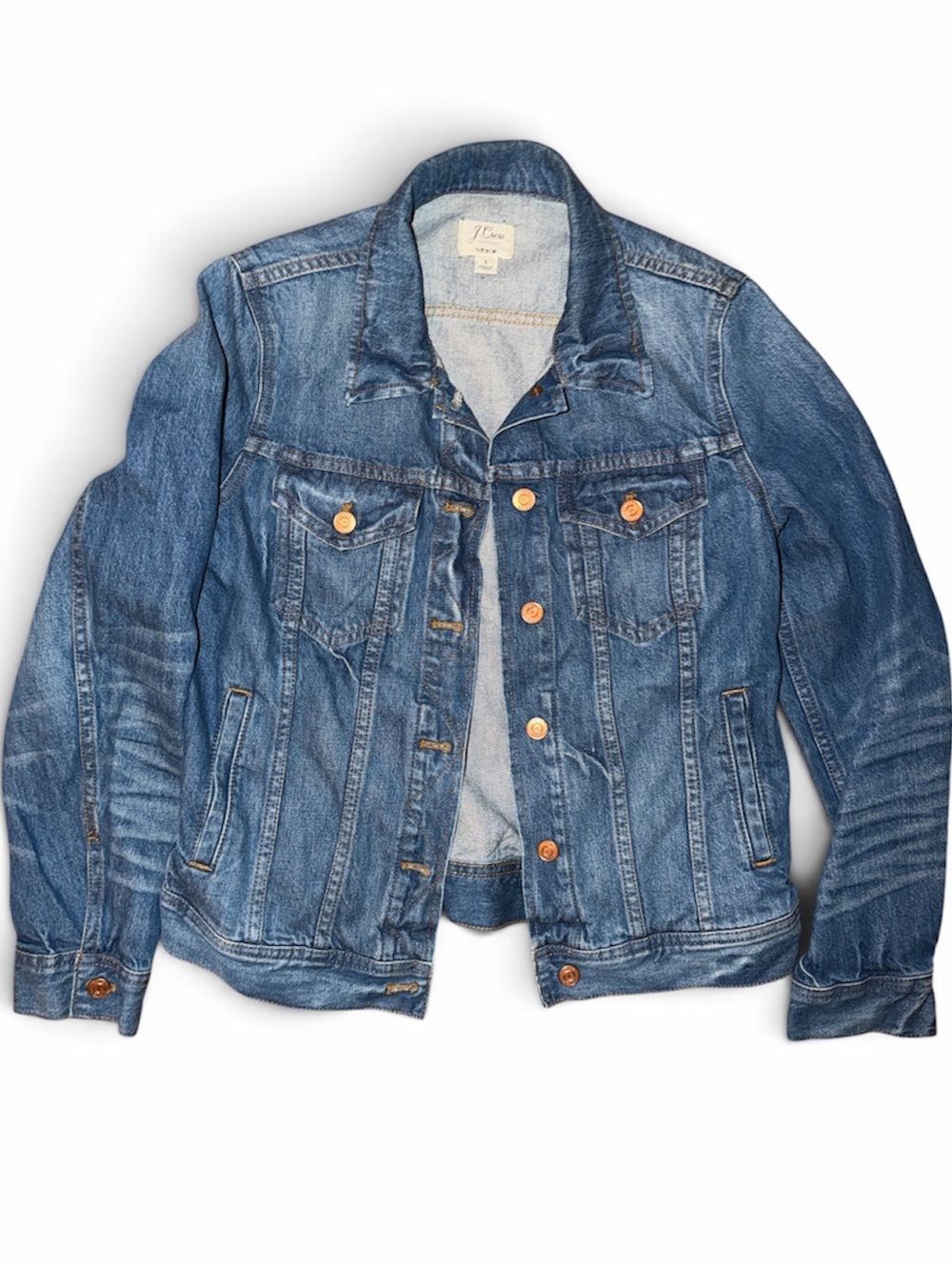 J. Crew Trademark Medium Blue Denim jean Jacket Small S